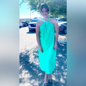 Bright Green Halter Dress